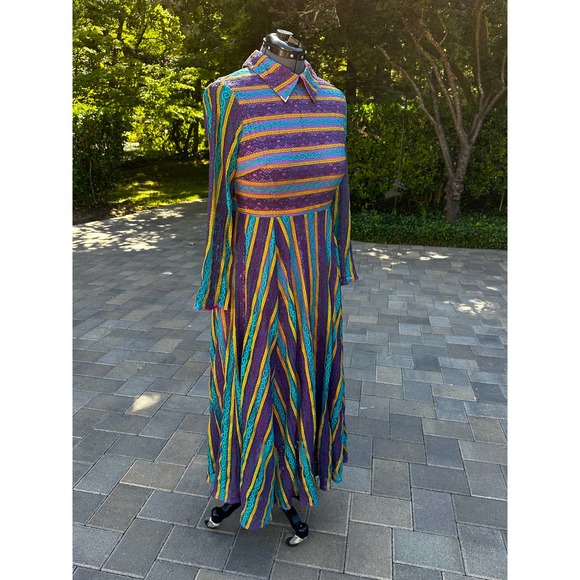 NWT Chic Boutique Lace Maxi Dress Unique Standout OOAK Statement FashionWeek XXL - Picture 10 of 12